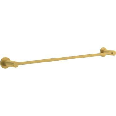 Imagem de Franklin Brass Kildare (1 pacote) Toalheiro de 45 cm com extensor de 15 cm para banheiro barra de toalha dourada acetinada para banheiro suporte de toalha de parede haste KLD26-SG
