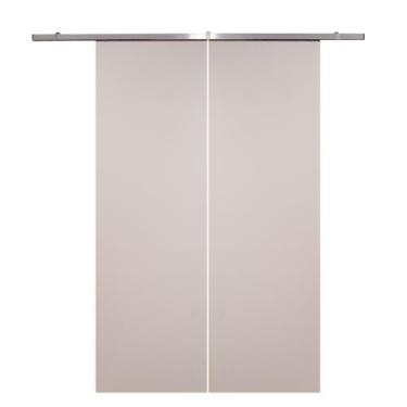 Imagem de Porta de Correr Dupla Branco Prime Kit Alumínio - Vanin Portas e Janel