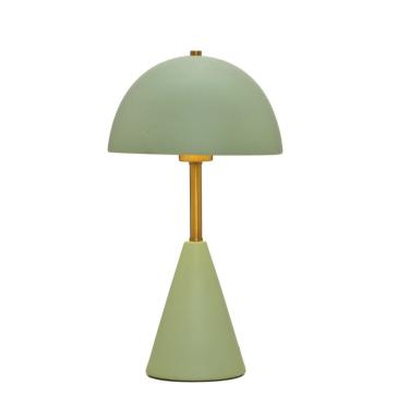 Imagem de Luminária de Mesa Abajur em Cerâmica Verde e Dourado 41cm 1E27 15403-PL