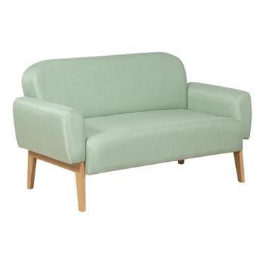Imagem de Sofá 2 Lugares para Sala de Estar Verde 1,50 m Agnes Oppa Design - Natural e Tecido Verde