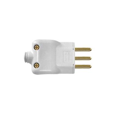 Imagem de Plug Pino Macho 2P+T 10A 250V Branco Ilumi