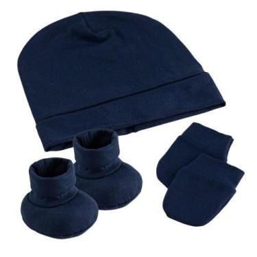 Imagem de Kit Maternidade Menina e Menino Touca, Luva e Sapatinho Malha 100 Algo