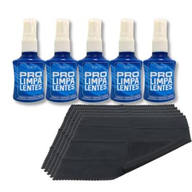 Imagem de Kit 5 Limpa Lentes Óculos Grau Celular + 5 Flanelas Limpa Tela Tv Celular Notebook