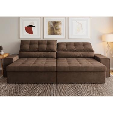 Imagem de Sofá Medelín 2,75m (L) com Carregador USB Retrátil e Reclinável