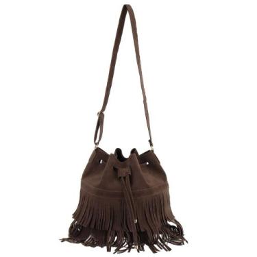 Imagem de Bolsa Feminina Camurça Com Alça Transversal Pequena Ombro Lateral Corr