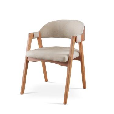 Imagem de Kit 6 Cadeiras para Mesa de Jantar Gaia Linho Bege