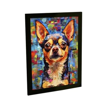 Imagem de Quadro Decorativo Cachorro Cão Chihuahua Pinscher Ilustração Colorida Decoração Poster Quarto Sala