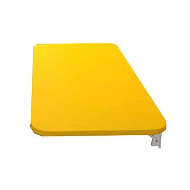 Imagem de Folding Table Mesa de jantar estreita dobrável de parede com mesa de parede para pendurar na parede, mesa de pendurar na parede, mesa de computador com mesa de parede, anotações, parede, rosa, amarelo