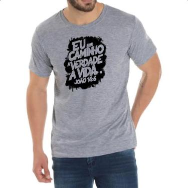 Imagem de Camiseta Cinza Jesus Joao 14-6 - Alearts, G