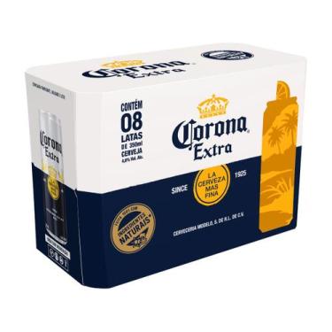 Imagem de Cerveja Corona Extra Pilsen 8 Unidades Lata 350ml, 8 unidades