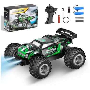 Imagem de Caminhão de Controle Remoto Todo Terreno, Brinquedo Monstro de 20KMH para Meninos, com Duas Baterias Recarregáveis - AONEPTR