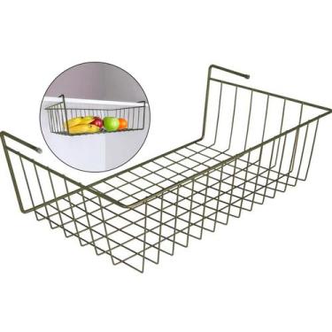 Imagem de Cesto Organizador Suspenso Prateleiras G Verde Oliva Bel - BEL FIX, 99