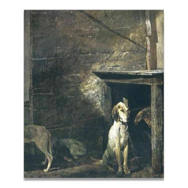 Imagem de LKXGRRSFG Impressão em tela Raccoon Andrew Wyeth - Arte de realismo americano, aquarela e pintura de têmpera de ovo para decoração de casa 20 x 24 cm