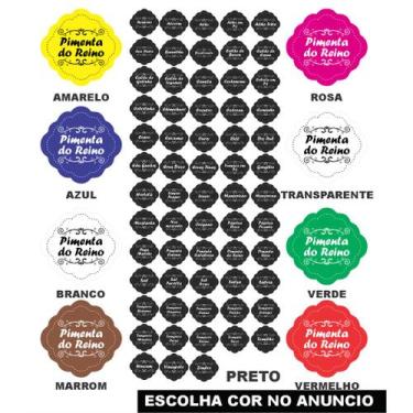 Imagem de Cartela tempero 63 etiquetas adesivo auto colante rotulo 5x5 cm a prov