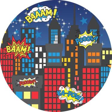 Imagem de Painel Redondo 3D Sublimado Prédios / Cidade Frd-860