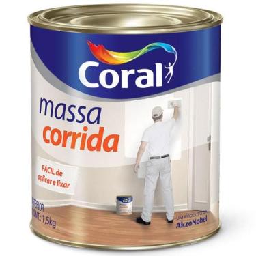 Imagem de Massa Corrida PVA 1.5 Kilos Branca - 5202595 - CORAL