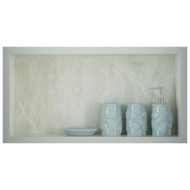 Imagem de Nicho Em Porcelanato Para Banheiro Porta Shampoo - Onix - Incompany