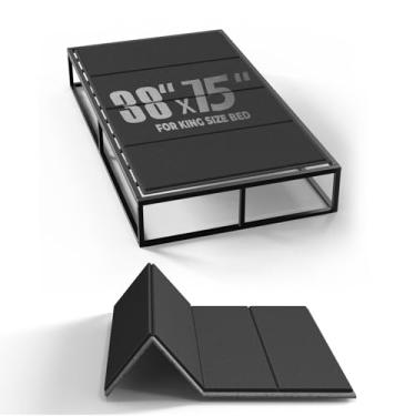 Imagem de Imperius Caixa dobrável de mola, 10 mm, suporte de cama, macarrão plano, tamanho solteiro 96 x 199 cm, leve e fino, respirável, minimizador de ruído, resistente à umidade