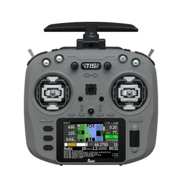 Imagem de Jumper T15 2,4 GHz / 915 MHz / 868 MHz VS-M Sensor Hall Gimbals tela sensível ao toque HD de 3,5 polegadas ELRS EdgeTX ExpressLRS Controle de rádio aberto - cinza