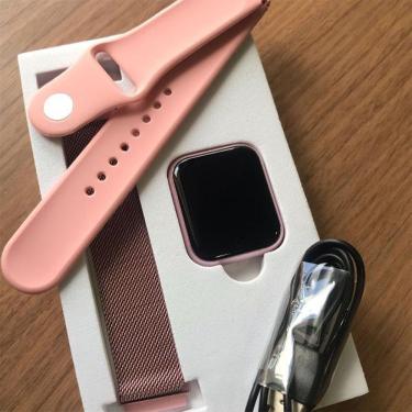 Imagem de Kit Relógio Smartwatch Rose + 2 Pulseiras + Fone Bluetooth
