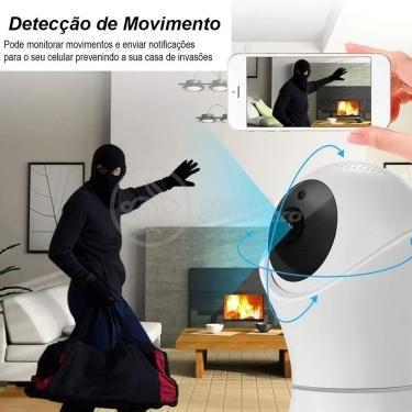 Imagem de Câmera Ip C360 De Segurança Wifi 2 Antenas Robô Hd 1080P Sem Fio 360º Áudio Visão Noturna - 8165Hp