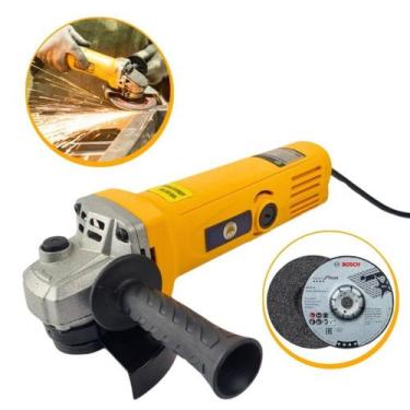 Imagem de Esmerilhadeira Lixadeira De Mão Angular 800W 115mm Com Acessórios C/ D