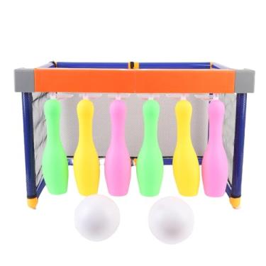 Imagem de 2 EM 1 Bola de Futebol Brinquedos de Boliche para Crianças, 6 Pinos e 2 Bolas de Boliche Lideradas, Crianças Esportivas para Jogos Ao Ar Livre Internos para Jogos Ao Ar Livre