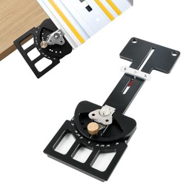 Imagem de Aepiraza Serra quadrada de trilho de ângulo ajustável com cortes de -60° a 60° régua de trilho de guia compatível com Festool e Makita, guia quadrada de trilho de ângulo reto de 90 graus