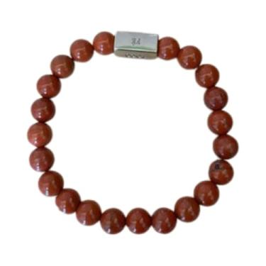 Imagem de Pulseira em Esfera Pedra da Vitalidade Jaspe Vermelho 100% em Pedra Natural