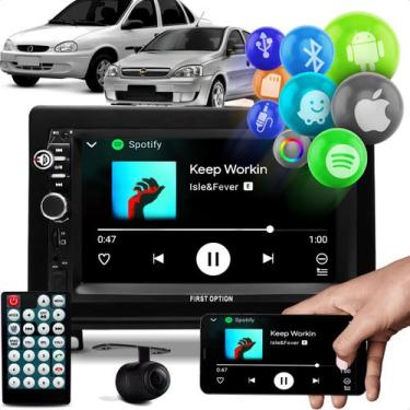 Imagem de Kit Central Multimídia Mp5 Aparelho 2 Din Touch Screen 7 Polegadas Com