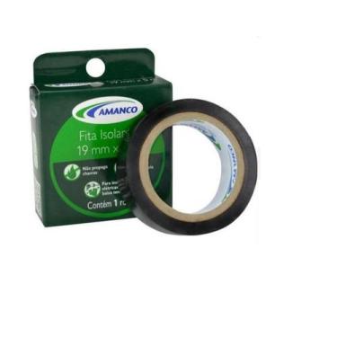 Imagem de Fita Isolante 19Mm Rolo 5M Amanco Kit Com 6 Unidades