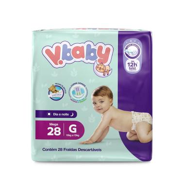 Imagem de Fralda V.Baby Dia e Noite Mega G 28 Unidades