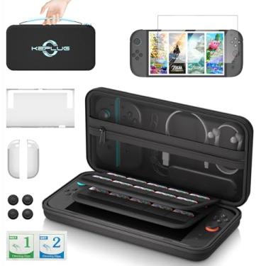 Imagem de KEPLUG Carrying Case for Nintendo Switch 2 2025,Switch 2/1 Case Longest Durable,Protective Hard Shell Bag with 20 Game Card Slots,Switch 2 accessories with Clear Cover &Screen protector,Travel