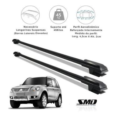 Imagem de Rack Travessa Teto Mitisubishi Pajero Tr4 2010 A 2016 Preto - SMD