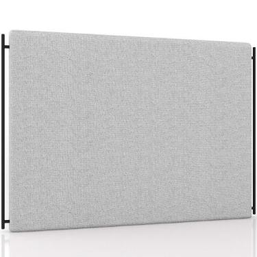 Imagem de Cabeceira Cama Box Queen 160cm Estofada Goya P05 Linho Cinza Claro - L