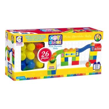 Imagem de Blocos de Montar Coti Block Pista Divertida Baby 26 Peças Cotiplás 2855