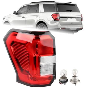 Imagem de KAMDKI Conjunto de luz traseira de halogênio LH adequado para Ford Expedition XL XLT 2022 2022 2023 2024 modelo lâmpada traseira esquerda lado do motorista com lâmpadas NL1Z-13405-A NL1Z13405A