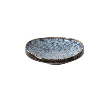 Imagem de 2 peças - Cerâmica doméstica japonesa tigela redonda de 20 cm de espessura espessa anti-escaldante tigela de salada cinza mármore