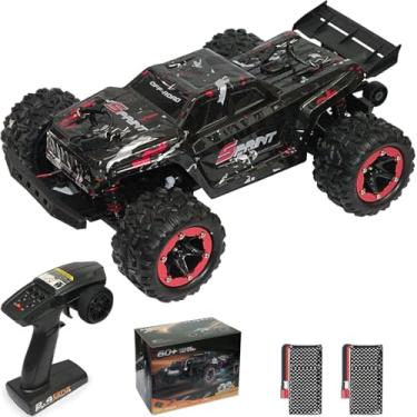 Imagem de KAIMIO 1:18 RC Truck 40KM/H High Speed Brushed RC Car RTR 4WD Monster Truck, All Terrain Off-Road Waterproof 2.4GHZ Hobby Grade RC Car for Beginners and Adults (1809-Red)