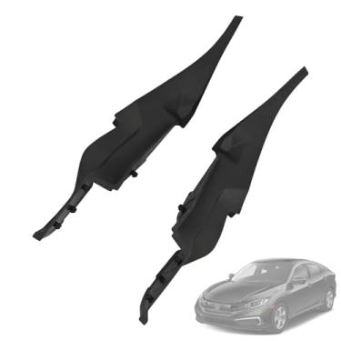 Imagem de Magimaker 2 peças de painel de acabamento da tampa superior do limpador de para-brisa dianteiro 74220-TEA-T00, 74270-TEA-T00 compatível com Honda Civic 2017 2018 2019 2020 2021 capa de extensão