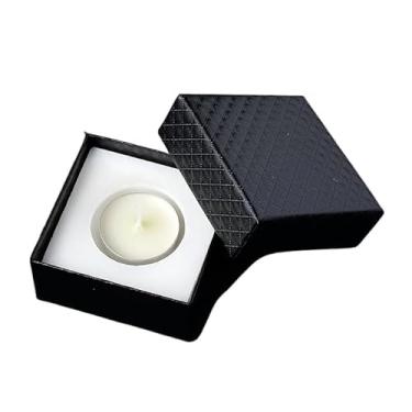 Imagem de Castiçal quadrado feito à mão com cristal de ametista – arte de pedra preciosa elegante para decoração de Halloween, meditação ou presente (mármore branco)