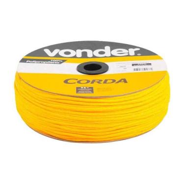 Imagem de Corda multifilamento trançada 6mm x 165m amarela vonder