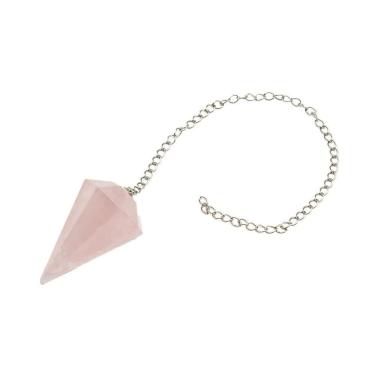 Imagem de Pendulo Quartzo Rosa Cristal do Amor Energia do Amor 2 cm