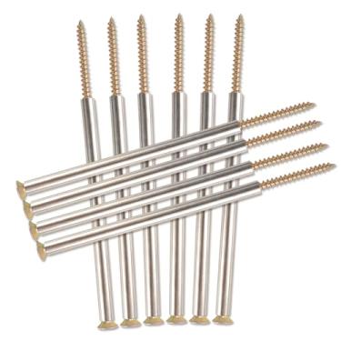 Imagem de 10 peças de parafusos de calha de 17 cm com virola de metal pregos de calha duráveis e pontas de calha de telhado fáceis de instalar fixadores de calha seguros para renovação e manutenção de calhas