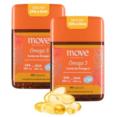 Imagem de Kit 2 Ômega 3 Concentrado Move Skin Beauty 660 EPA 440 DHA IFOS™ 60 Cápsulas