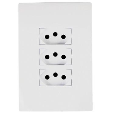 Imagem de Conjunto Tomada Tripla 20A 2P+T 4X2 Monobloco I9 94124 Ilumi