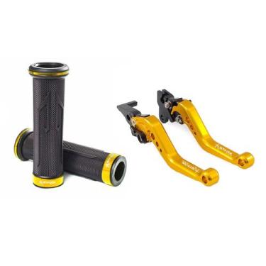 Imagem de Kit Manete E Manopla Esportivo Spider Stark Pcx 150 - NoBrand, Dourado
