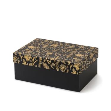 Imagem de Soul & Lane Caixa decorativa de armazenamento de fotos com tampa, 29,7 cm × 19,6 cm × 11,4 cm, caixa de memória para lembranças, organizador de fotos de papelão floral para lembranças e organização