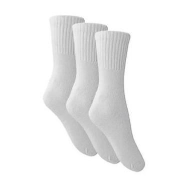 Imagem de Kit 3 Meia Grande Selene Cano Logo 4160 PP Calça 39 AO 43, 39/43, Bran