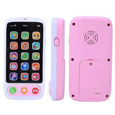 Imagem de KIMISS Multifuncional E Onal Smartphone Toy Para-Música, Luzes E Dramatização-brinquedo Plástico Não Tóxico por 6-36 Meses (686-9 Tablets ingleses Música celular cor rosa)